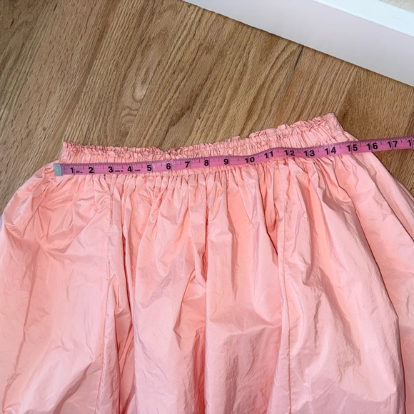 Anthropologie Bubble Hem Poofy Maxi Skirt Elastic Waist Peach Coral Pink XL - Picture 6 of 14